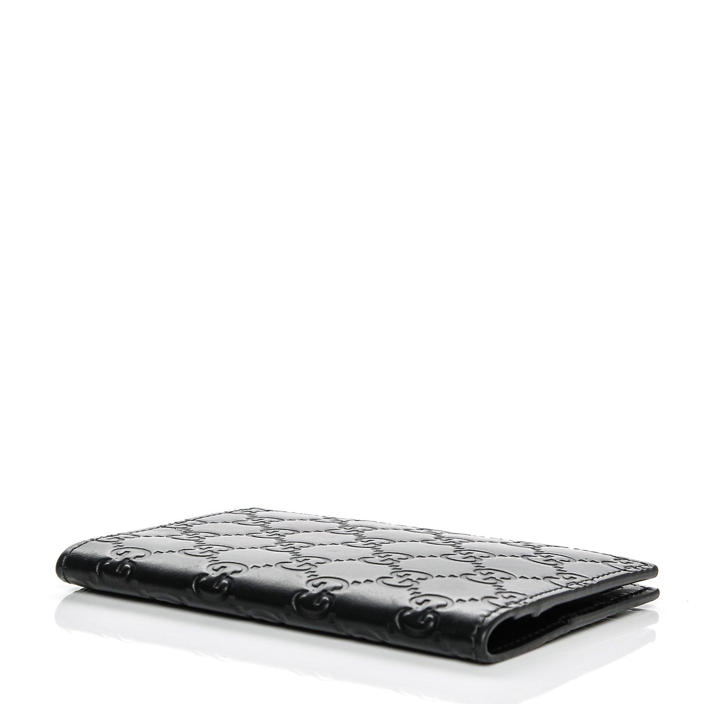 Guccissima Signature Passport Case Black