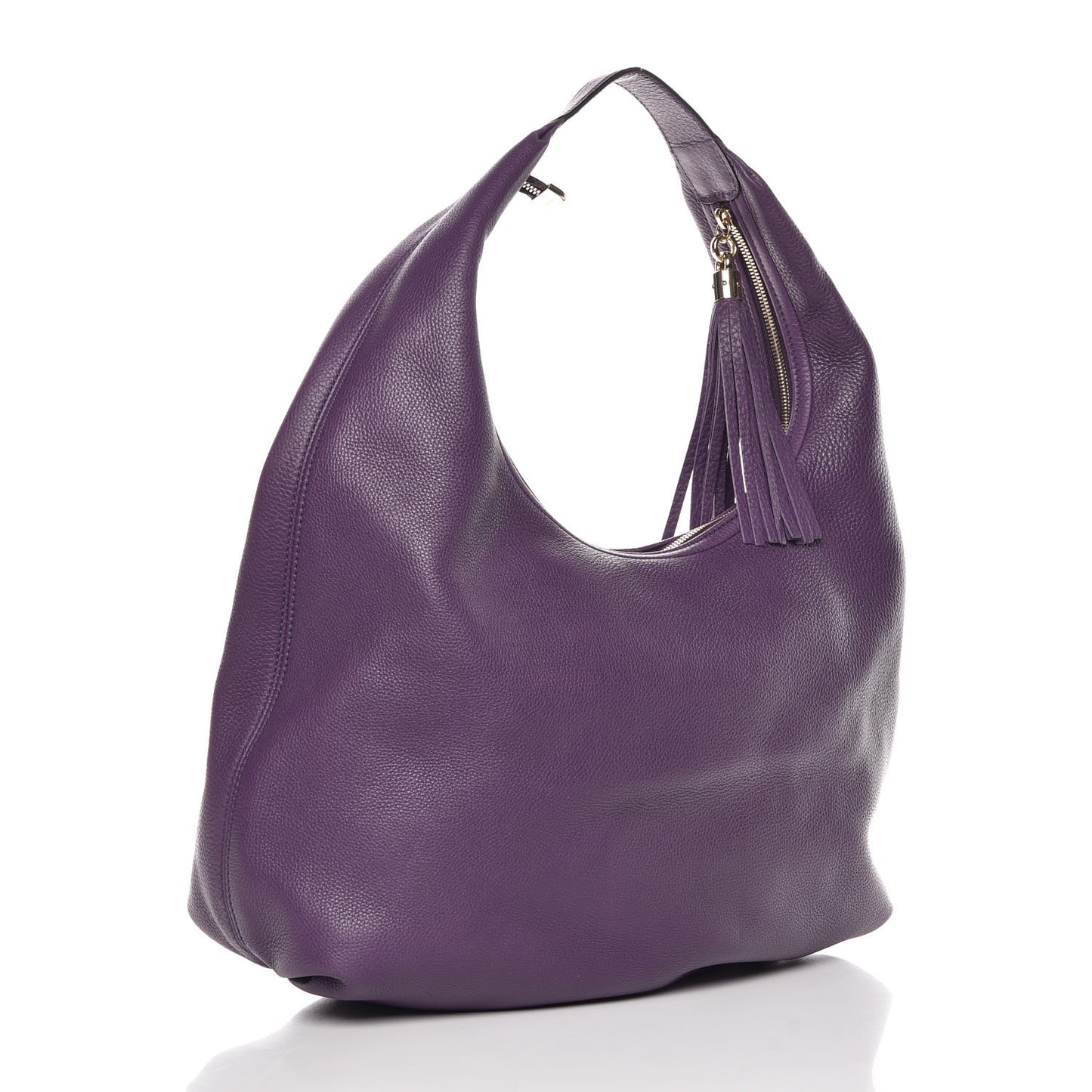Pebbled Calfskin Soho Hobo Shine Purple