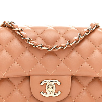 Chanel Lambskin Quilted Mini Rectangular Flap Brown 8 of 11