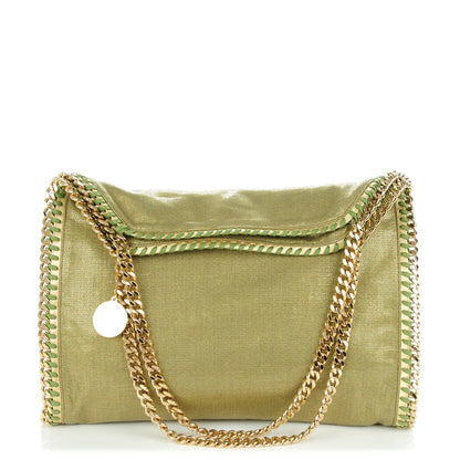 Stella McCartney Metallic Linen Small Falabella Tote Camouflage 1 of 10