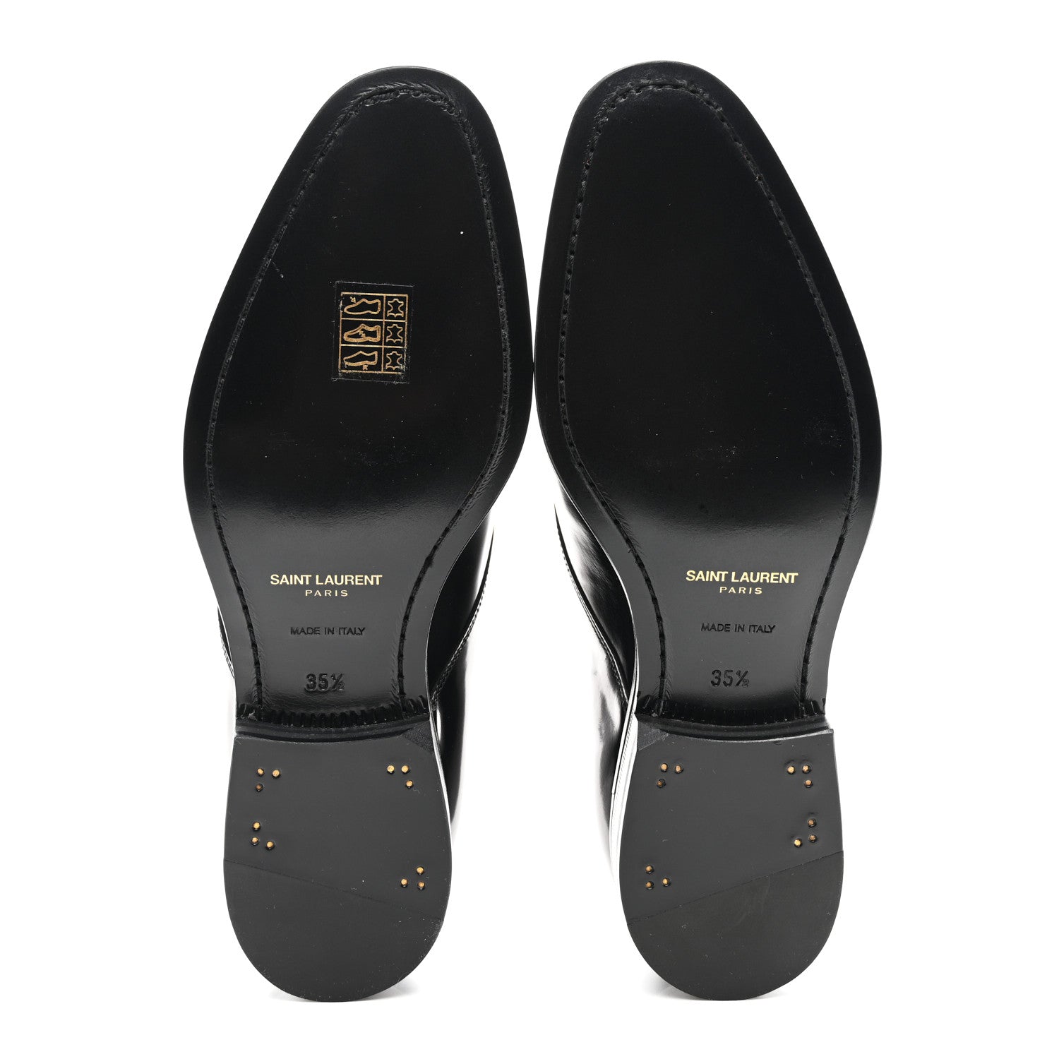 Saint Laurent Patent Calfskin Montaigne 25 Uniform 35.5 Black 5 of 9