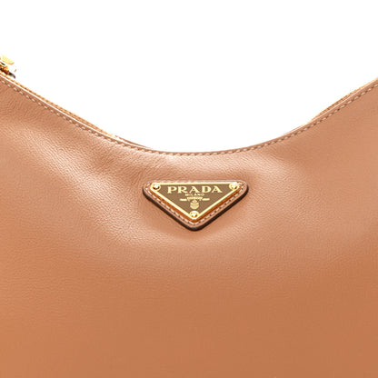 Prada Soft Calfskin Medium Aimee Shoulder Bag Caramel 8 of 11