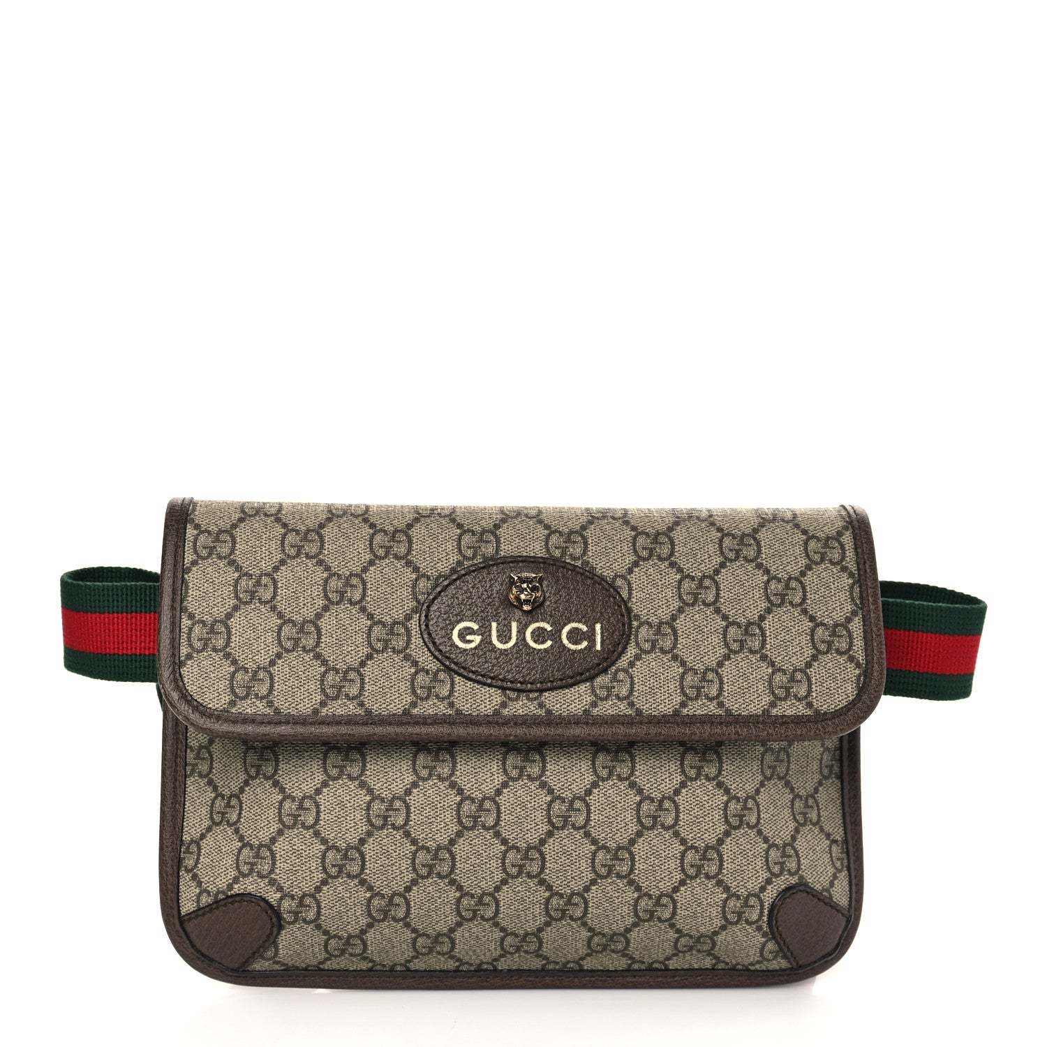 Gucci GG Supreme Monogram Neo Vintage Web Belt Bag Brown 1 of 7