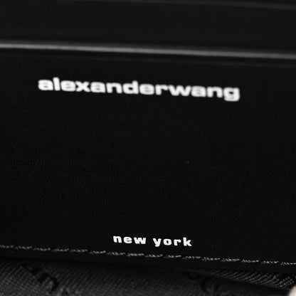 Alexander Wang Mesh Crystal Rhinestone Mini Heiress Pouch Black Silver 6 of 9