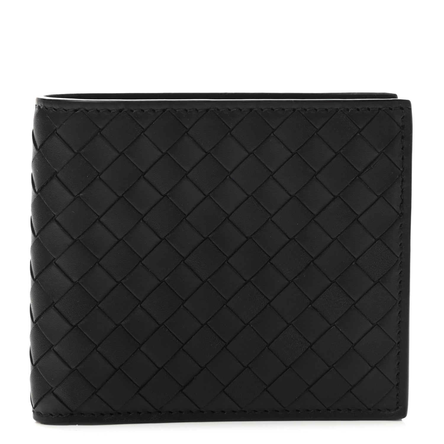 Bottega Veneta Nappa Intrecciato Bi-Fold Wallet Black 1 of 8