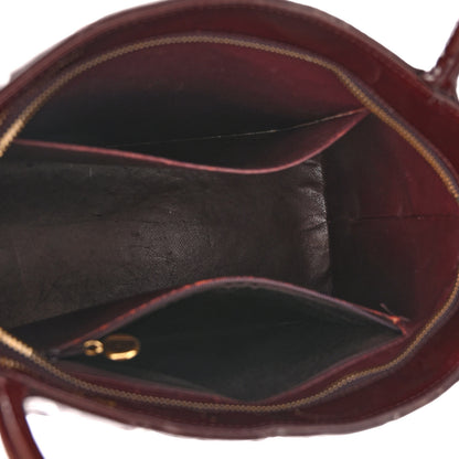 Chanel Patent Quilted Medallion Tote Burgundy 5 of 16