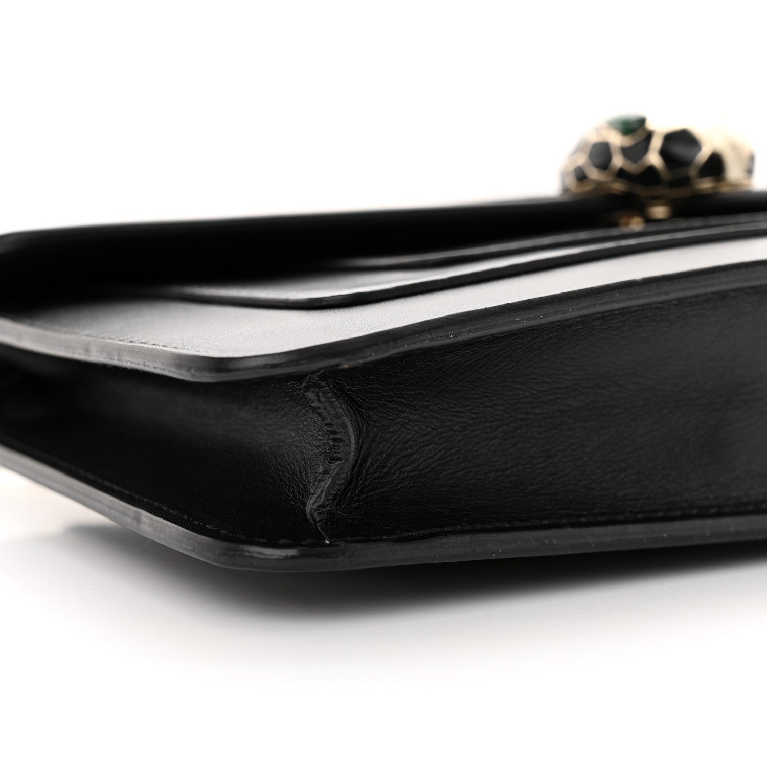 Bulgari Calfskin Serpenti Forever Shoulder Bag Black 9 of 13