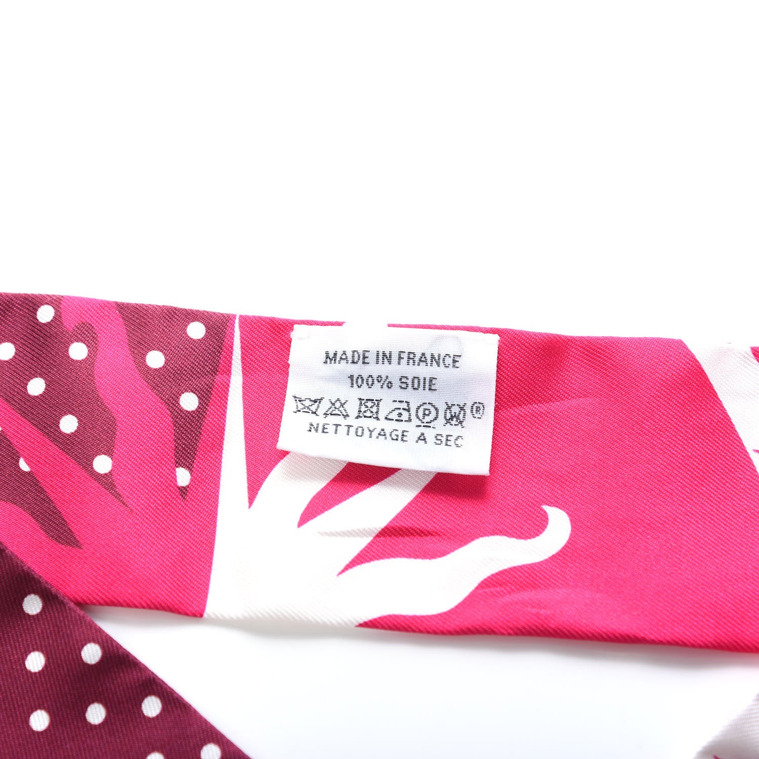 Hermes Silk Astrologie a Pois Twilly Fuchsia White Bordeaux 2 of 3