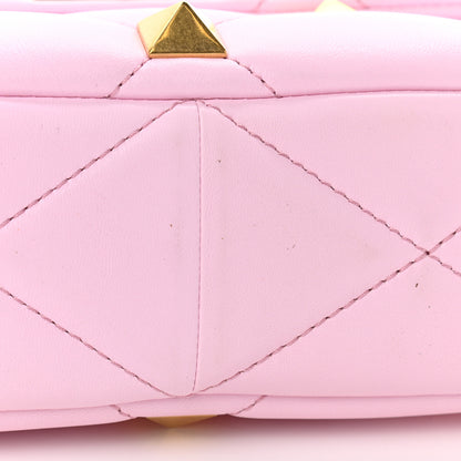 Valentino Garavani Nappa Medium Roman Stud Shoulder Bag Pink Borealis 10 of 10