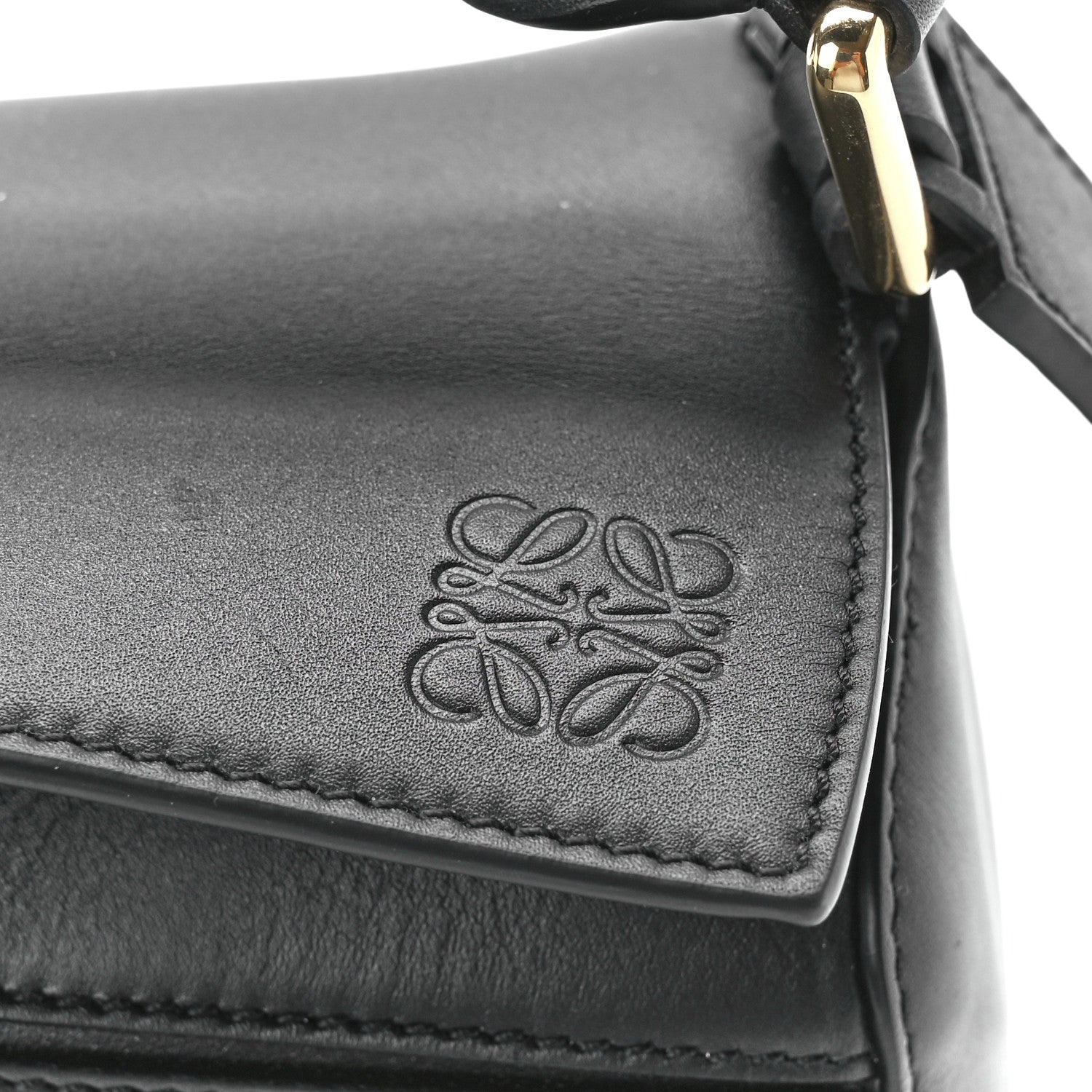 Loewe X HOWLS MOVING CASTLE Satin Calfskin Small Calcifer Puzzle Black 7 of 11