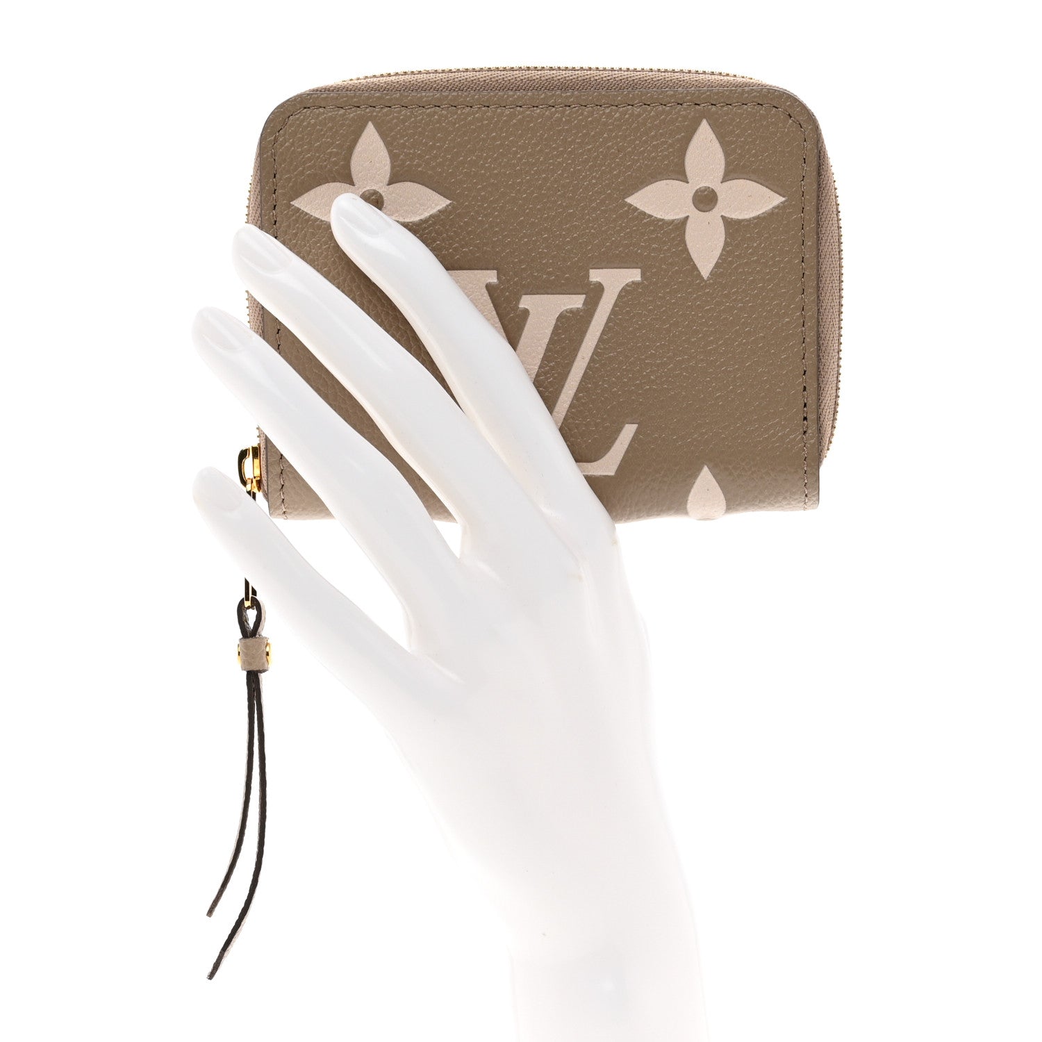 Louis Vuitton Empreinte Monogram Giant Zippy Coin Purse Tourterelle Creme 2 of 7