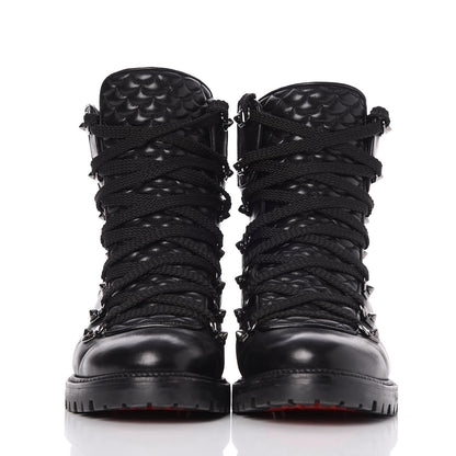 Christian Louboutin Shiny Nappa Mad Flat Boots 40.5 Black 2 of 8