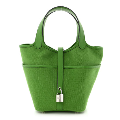 Hermes Toile Goeland Swift Cargo Picotin Lock 18 Vert Yucca 1 of 10