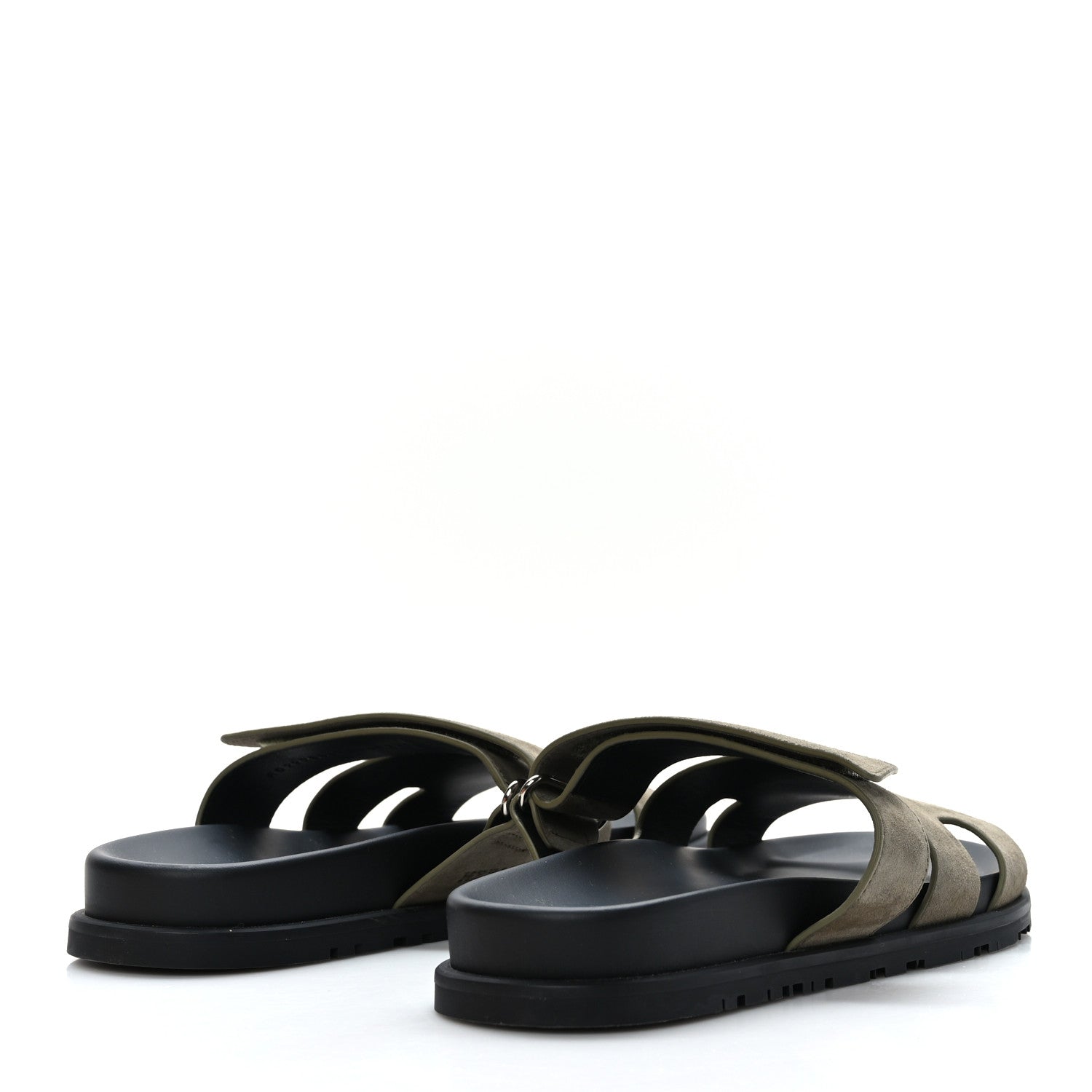 Hermes Suede Goatskin Mens Chypre Sandals 40.5 Beige Argile 4 of 8