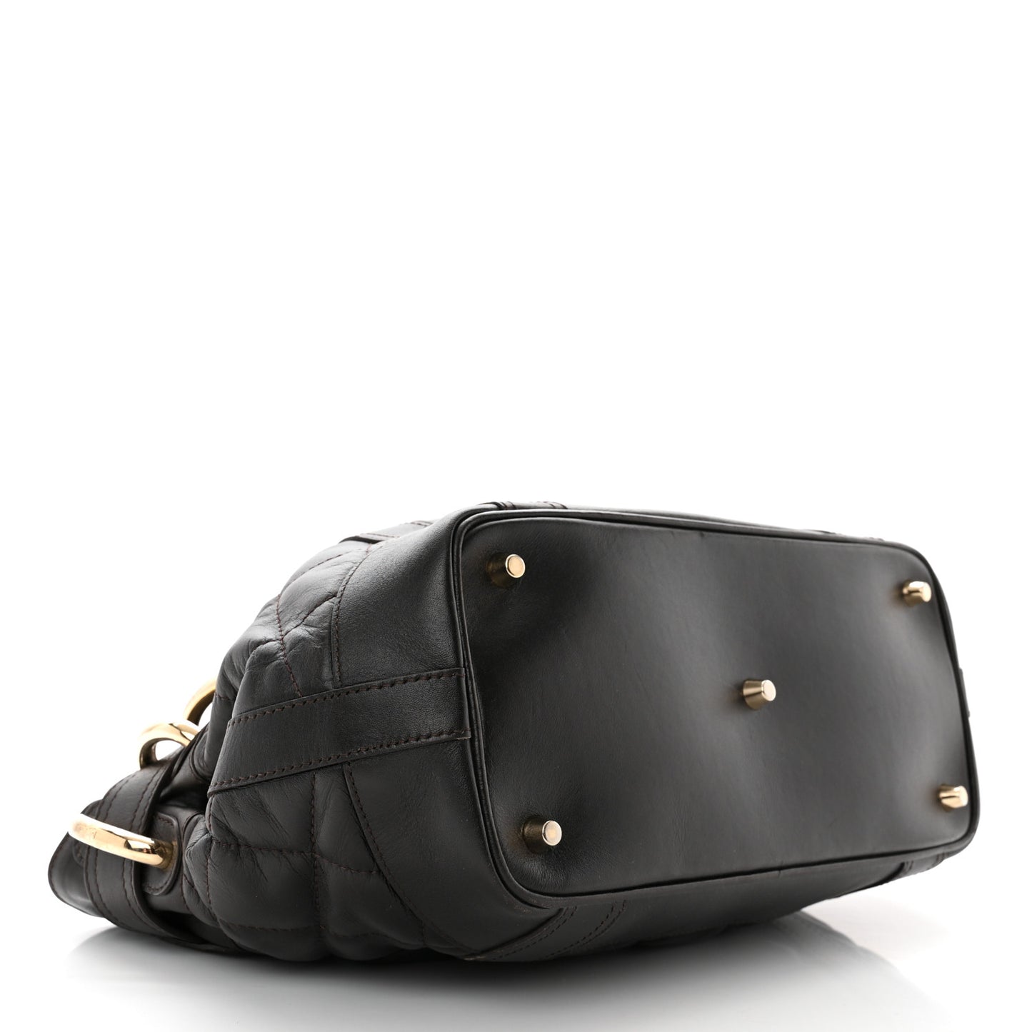 Calfskin Quilted Baby Beaton Dark Brown