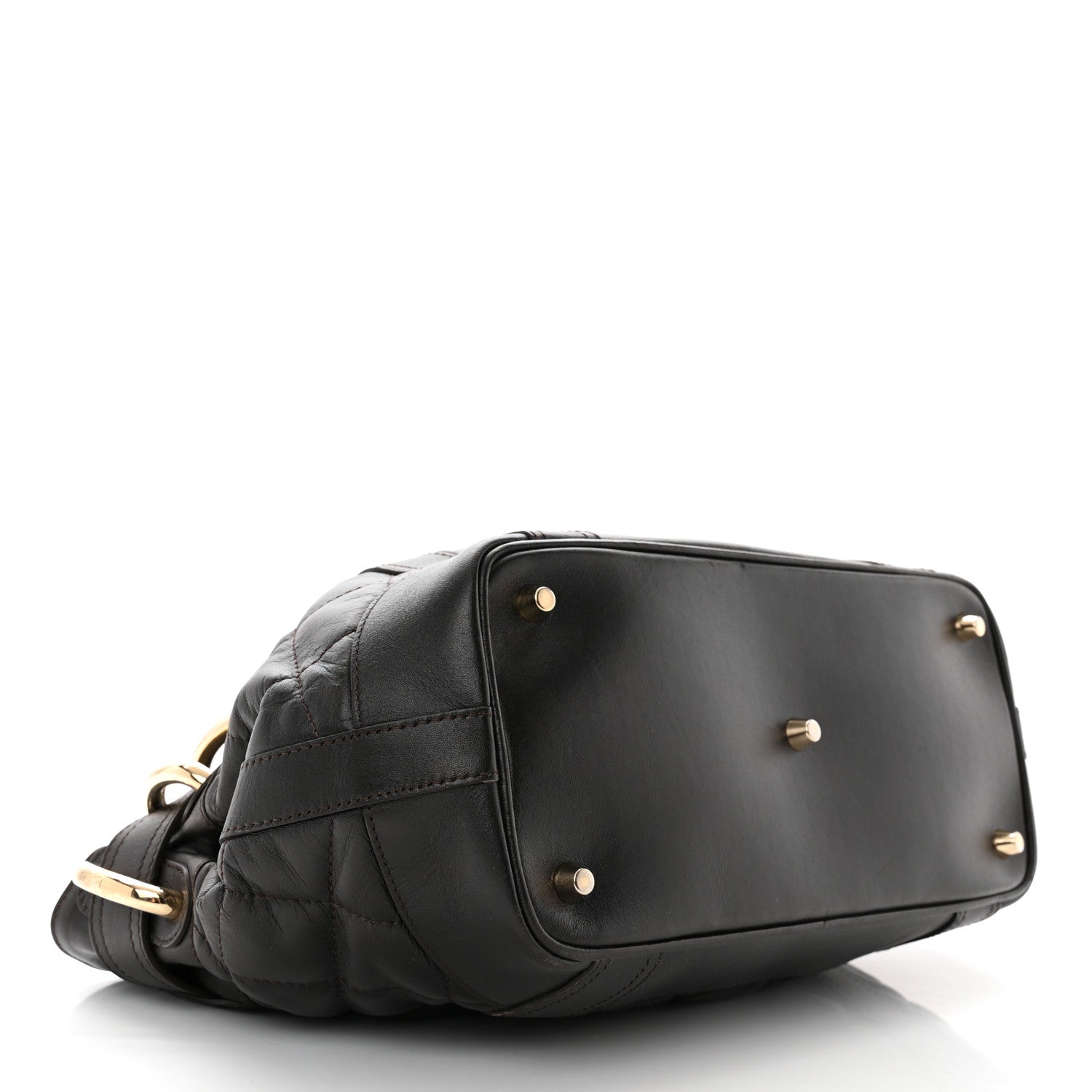 Burberry Calfskin Quilted Baby Beaton Dark Brown 4 of 10