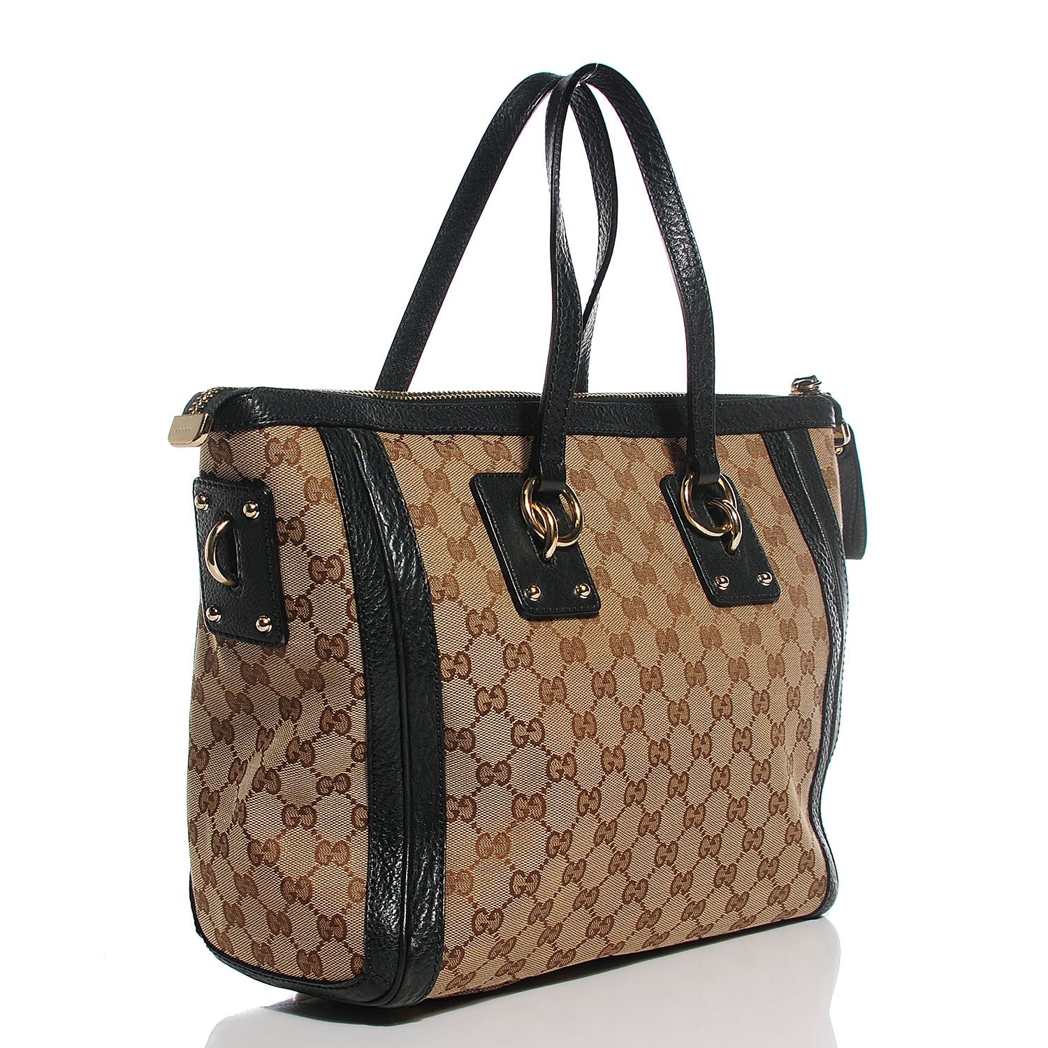 Gucci Monogram Medium Charm Top Handle Bag Green 3 of 9