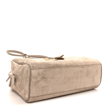 Chanel Suede Calfskin Large Perfect Bowling Bag Grey 4 of 10