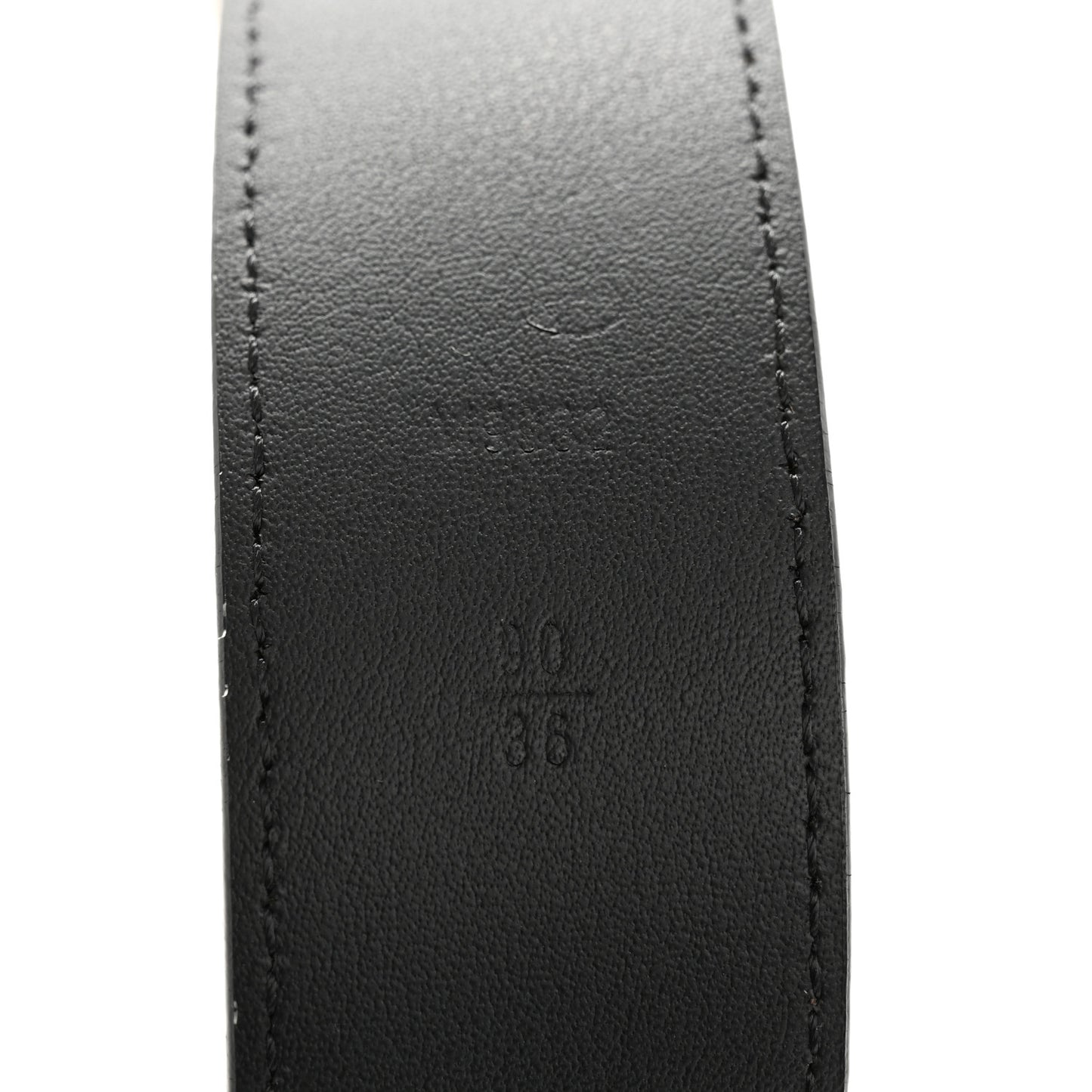 Monogram Calfskin 20mm LV Circle Reversible Belt 90 36 Black