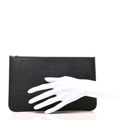 Louis Vuitton Epi Neverfull Pochette MM GM Black 2 of 6