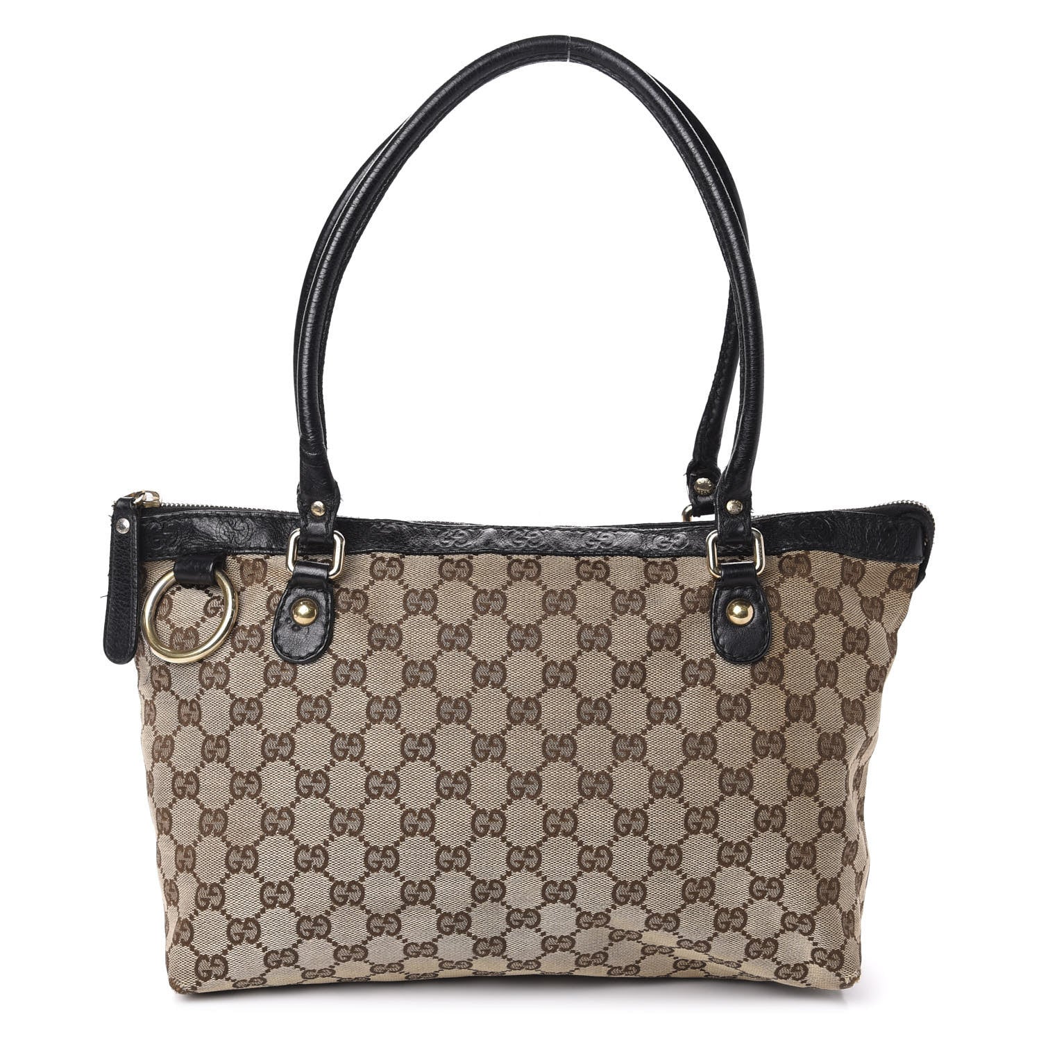 Gucci Monogram Medium Sukey Top Handle Brown 1 of 15