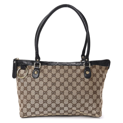 Gucci Monogram Medium Sukey Top Handle Brown 1 of 15