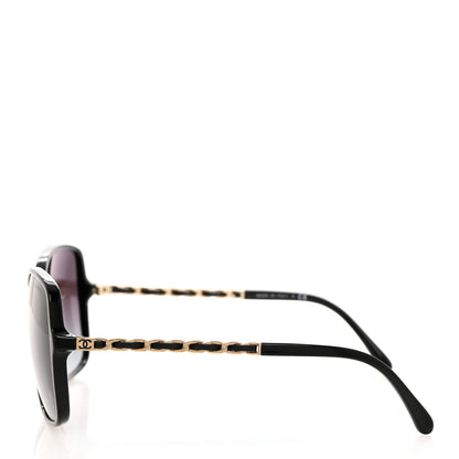 Chanel Lambskin Square Chain Sunglasses 5210-Q Black 3 of 8