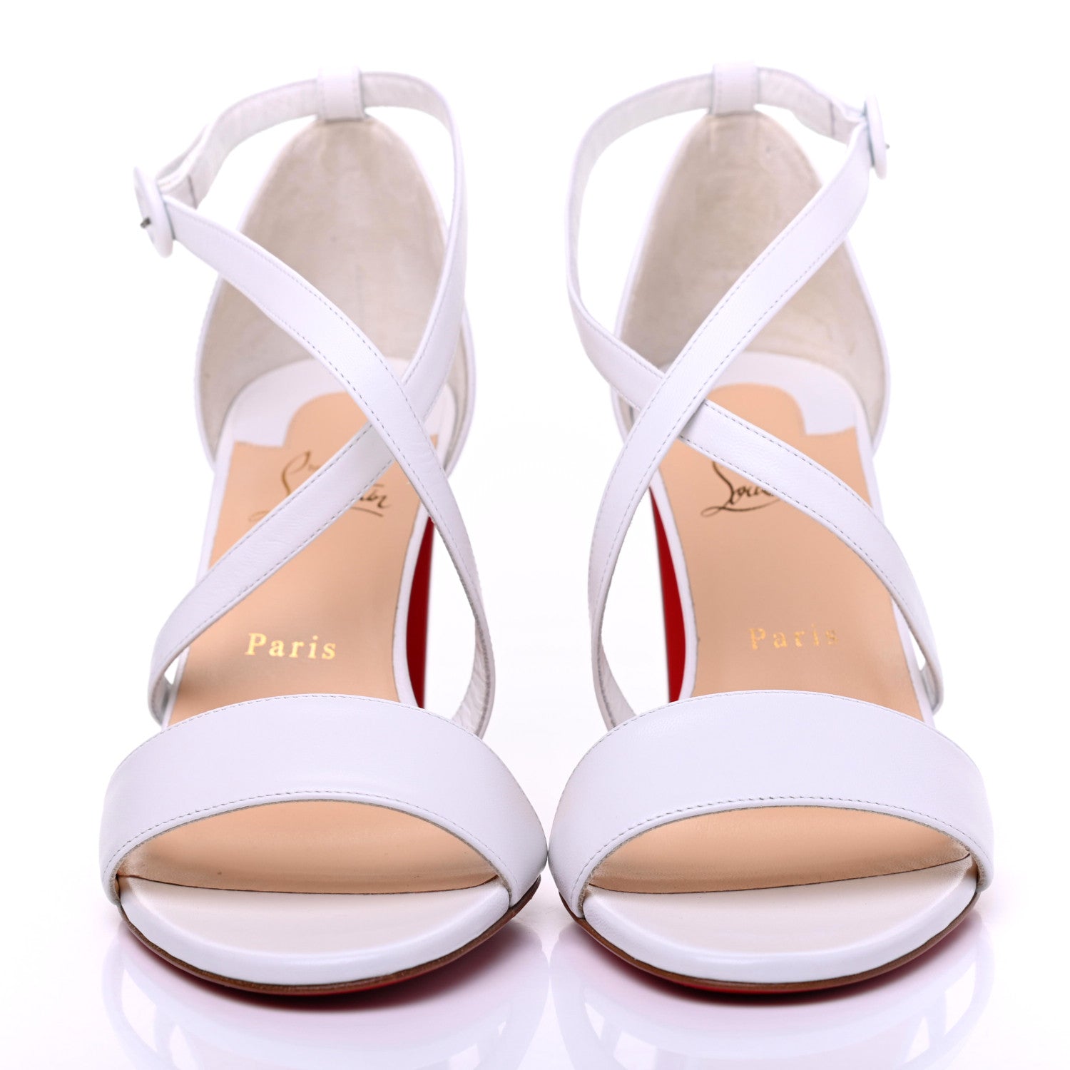 Christian Louboutin Nappa Loubi Bee Alta 85 Sandals 41 White 2 of 8