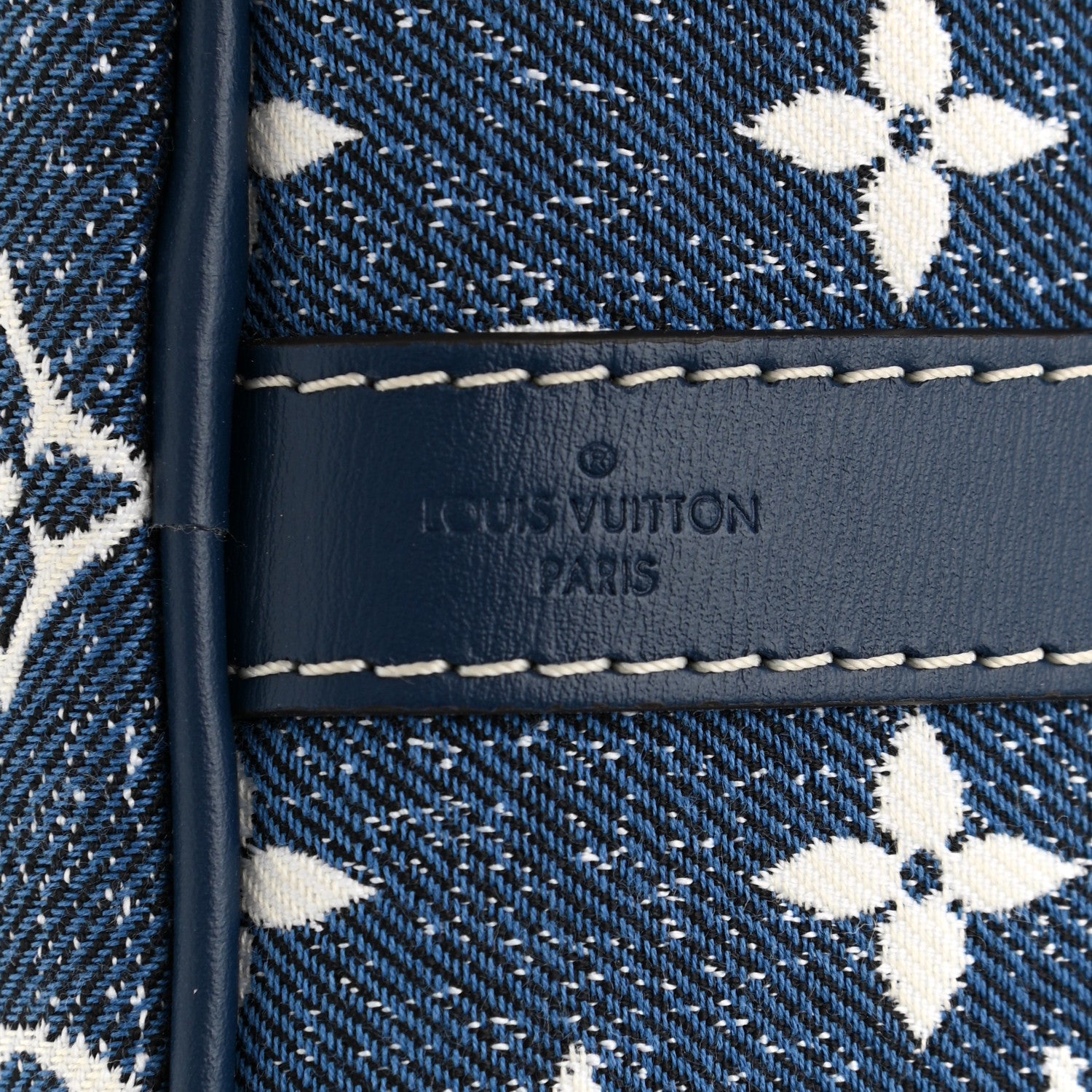Louis Vuitton Monogram Jacquard Denim Speedy Bandouliere 25 Bleu 7 of 11