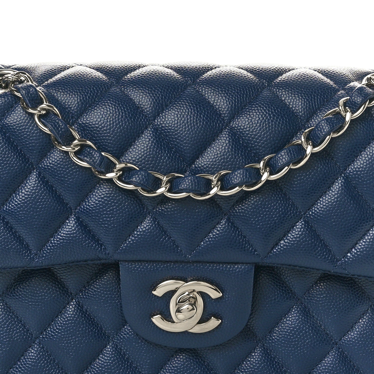 Chanel Caviar Quilted Small Double Flap Blue 7 of 10