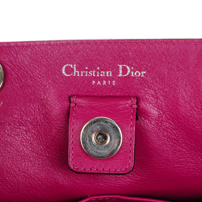Christian Dior CHRISTIAN Smooth Calfskin Medium Diorissimo Tote Beige Fuchsia 8 of 10