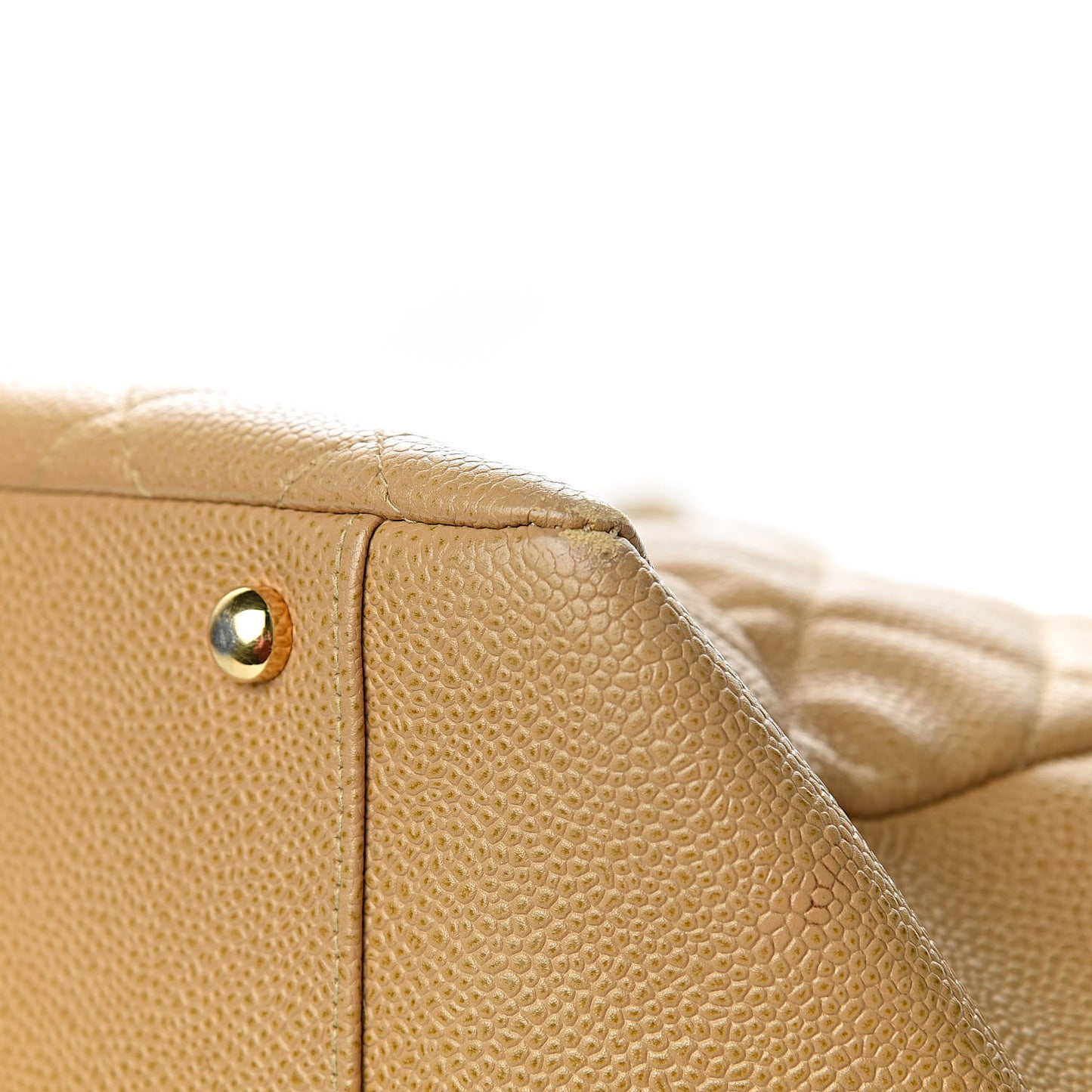 Caviar Quilted Grand Timeless Tote GTT Beige