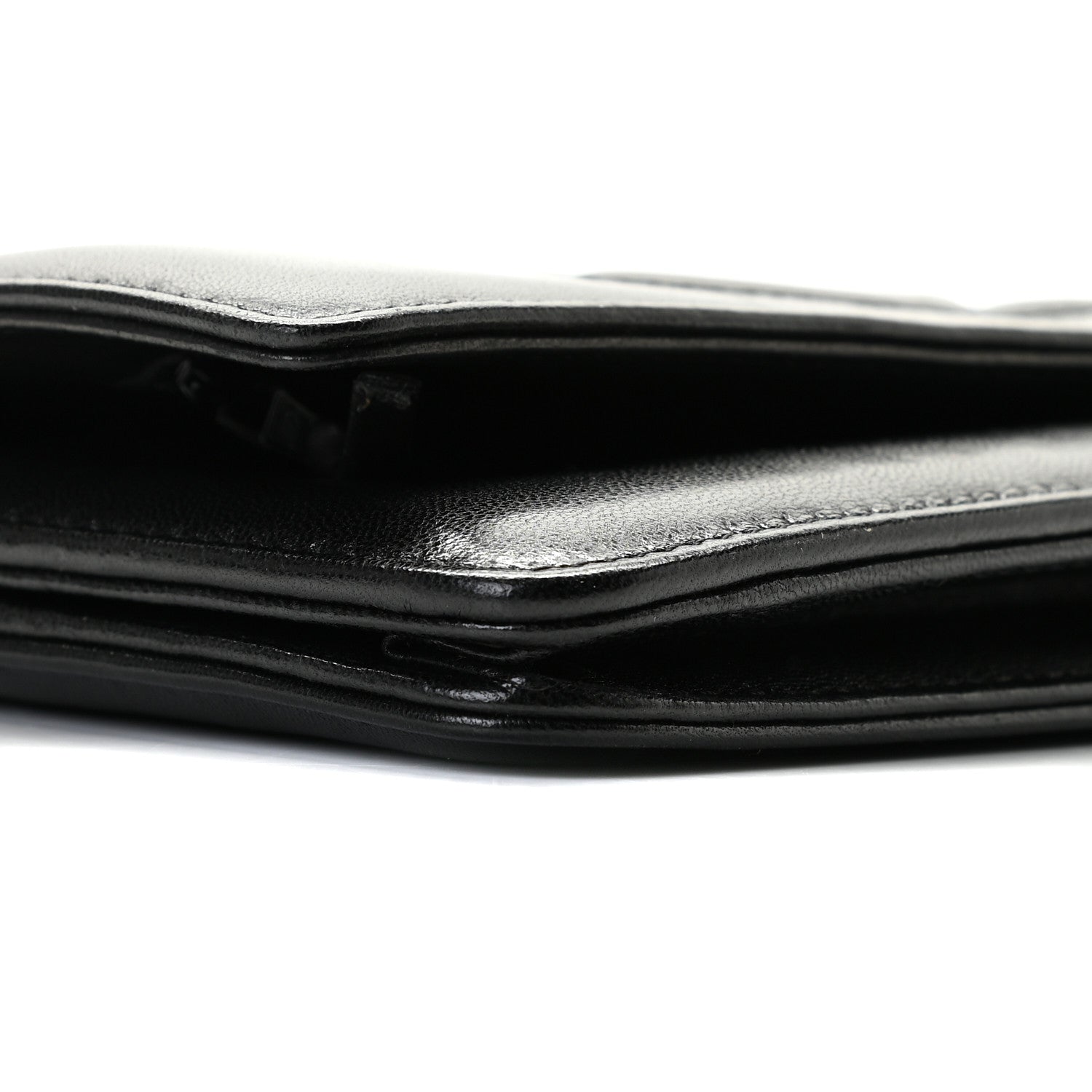 Chanel Lambskin Timeless CC Wallet On Chain WOC Black 4 of 11