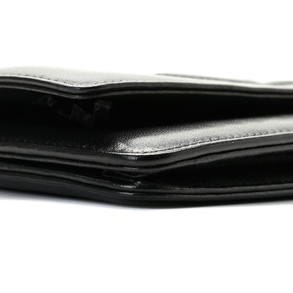 Chanel Lambskin Timeless CC Wallet On Chain WOC Black 4 of 11