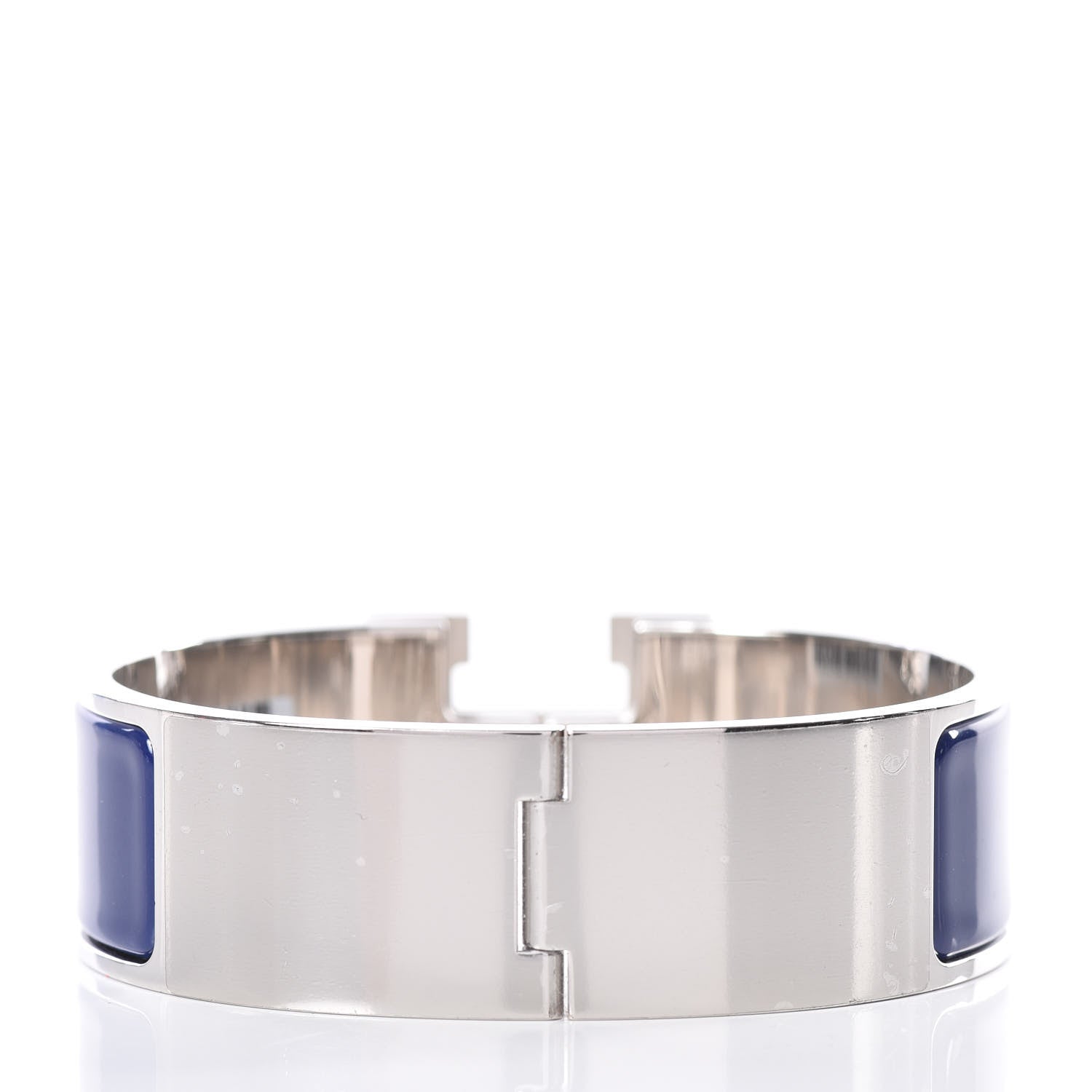 Hermes Enamel Wide Clic Clac H Bracelet GM Bleu Imperial 2 of 4