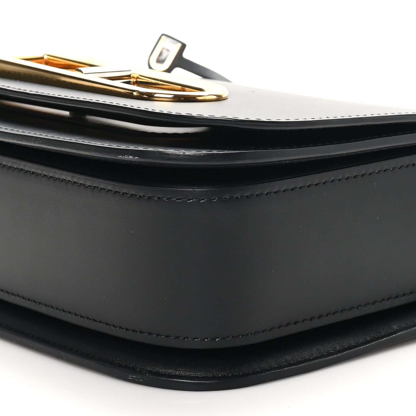 Olen Calfskin Small Lingot Crossbody Black
