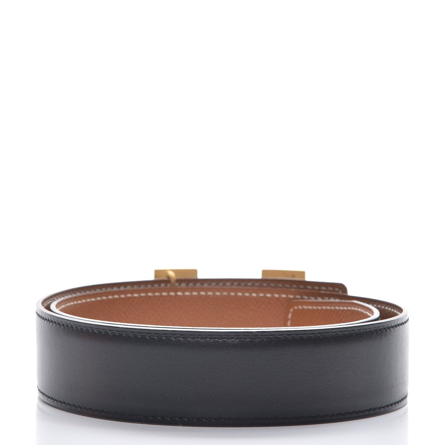 Box Epsom 32mm H Belt 65 Black Gold