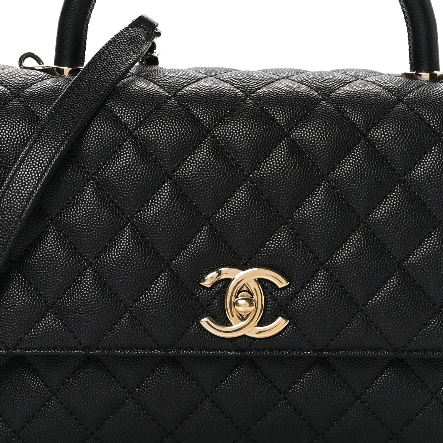 Chanel Caviar Quilted Small Coco Handle Flap Black 8 of 10
