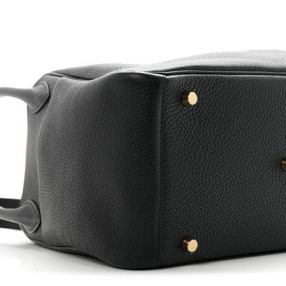 Hermes Taurillon Clemence Lindy 30 Black 9 of 11