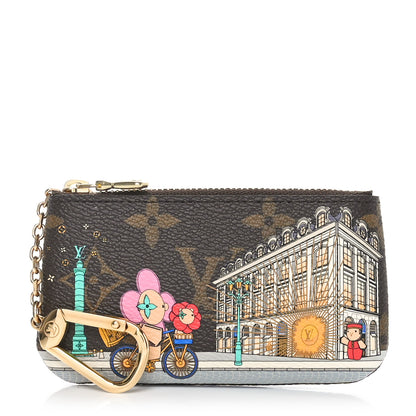 Louis Vuitton Monogram 2022 Christmas Animation Paris Key Pouch Pink 1 of 7