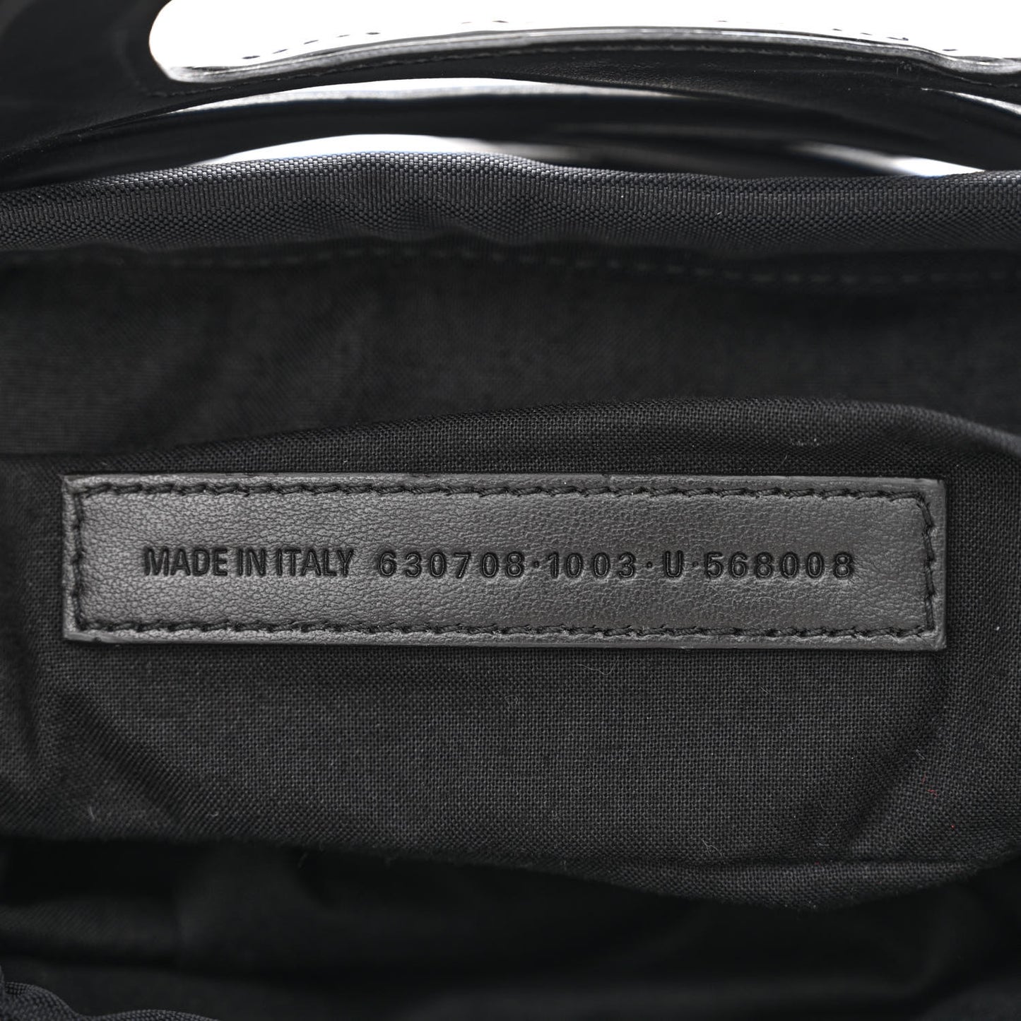 Patent Calfskin Small Neo Basket Tote Black