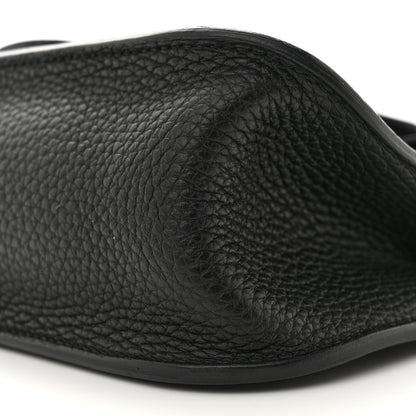 Hermes Taurillon Clemence Halzan 25 Black 9 of 11