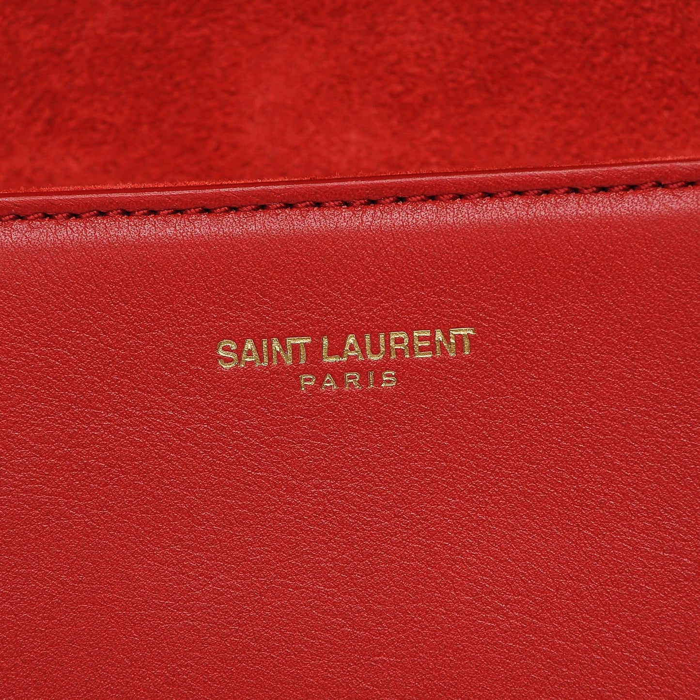 Calfskin Classic Y Ligne Clutch Red