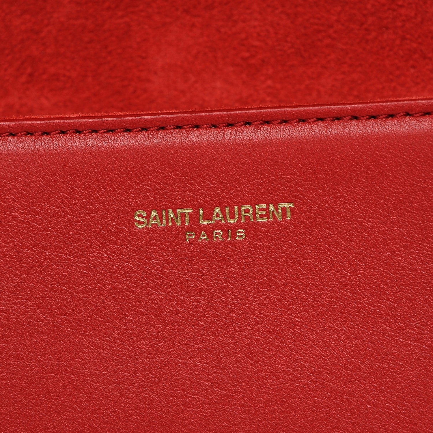 Saint Laurent Calfskin Classic Y Ligne Clutch Red 5 of 7