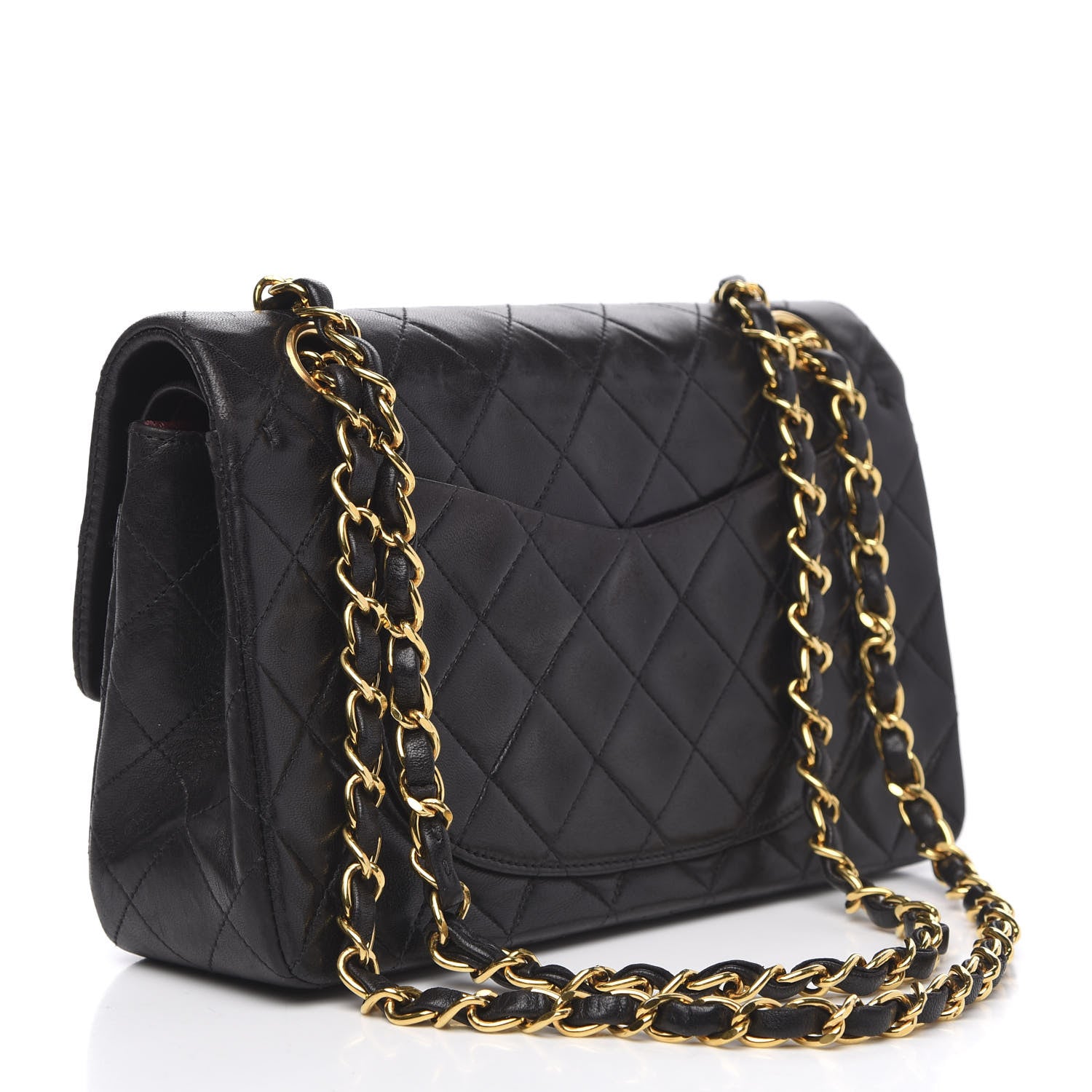 Chanel Lambskin Quilted Small Double Flap Black 2 of 14