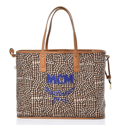 MCM Visetos Large Liz Reversible Shopper Tote Cognac 5 of 16