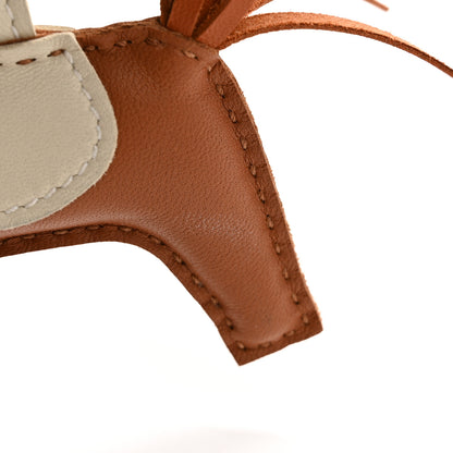 Hermes Milo Lambskin Grigri Rodeo Horse Bag Charm PM Craie Gold Pain D'epice Epice 4 of 5
