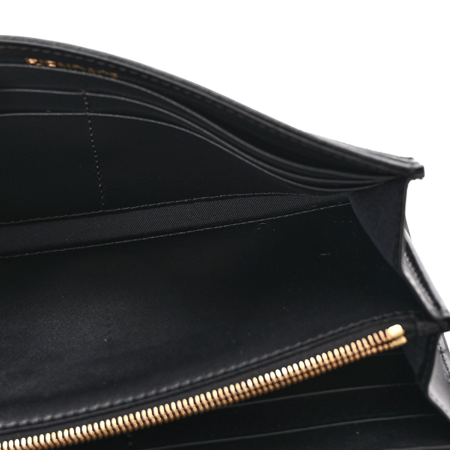 Fendi X VERSACE Glazed Fabric Fendace FF Baroque Continental Wallet On Chain Gold Tobacco Black 5 of 8