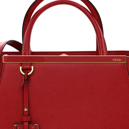 Fendi Vitello Elite Flamingo Petite 2Jours Tote Mattone 7 of 10