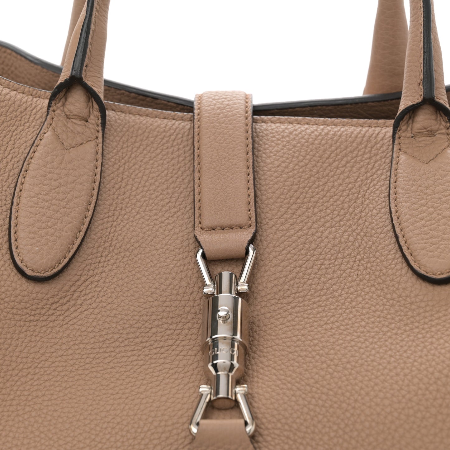 Soft Calfskin Medium Jackie Top Handle Bag Classic Camel